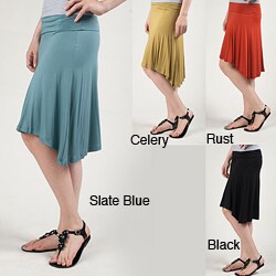 Tabeez Women's Fold-over High-low Skirt