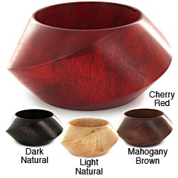 Wood Twisted Bangle Bracelet