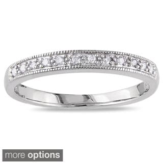Miadora 10k Gold 1/10ct TDW Diamond Wedding Band