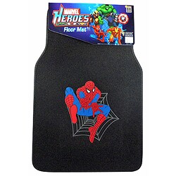 Spiderman Black 4-piece Carpet Floormat Set