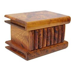 Moroccan Burl Wood Puzzel Box (Morocco)