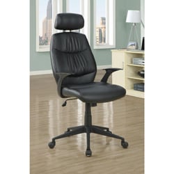 Black 'Retro Style' Leather-look Office Chair