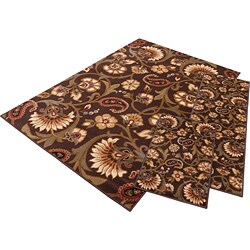 Elegance Collection Brown Area Rug (Set of 3)