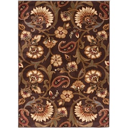 Elegance Collection Brown Area Rug (5' x 7')