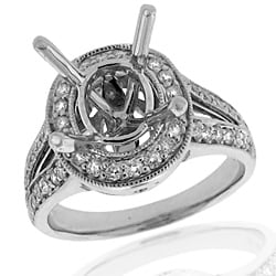 14k White Gold 1/2ct TDW Diamond Semi-mount Engagement Ring (G-H, SI1/SI2)