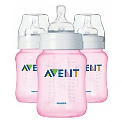Philips AVENT Pink BPA-Free 9-ounce Bottles (Pack of 3)