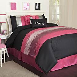 Lush Decor 6-piece Black/Pink Night Sky Comforter Set