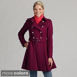 Miss Sixty Women's Double-breasted Military Wool Coat