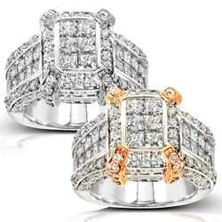 14k Gold 3ct TDW Princess Cut Diamond Ring (H-I, I1-I2)