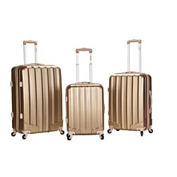 Rockland Santa Fe Lightweight Metallic Bronze 3-piece Hardside Spinner Upright Luggage Set