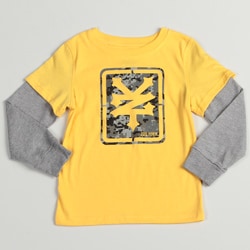 Zoo York Boy's Yellow/ Grey Graphic Print Tee