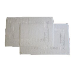 Authentic Hotel & Spa Greek Key Turkish Cotton Bath Mats (Set of 2)