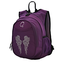 O3 Kids Pre-School All-In-One Bling Rhinestone Angel Wings Backpack With Cooler