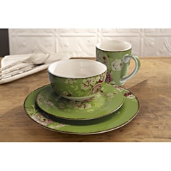 Waverly Tea Dance Celery 16-piece Dinnerware Set