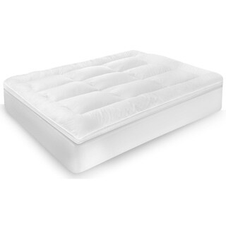 SwissLux Classic Cotton 3-inch Down Alternative Fiber Bed Topper