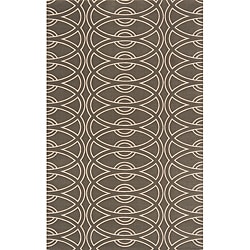 Power-Loomed Soho Chic Grey Wool Rug (2'0 x 3'0)