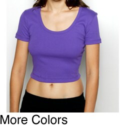 American Apparel Women's Baby Ribbed Cotton Cropped Tee