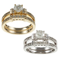 14k Gold 1ct TDW Round Diamond Bridal Ring Set (H-I, I1-I2)