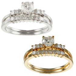 14k Gold 1ct TDW Round Diamond Bridal Ring Set (H-I, I1-I2)