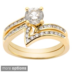 14k Gold 1ct TDW Round Diamond Bridal Ring Set (H-I, I1-I2)