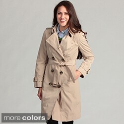 London Fog Women's Double-breasted Raincoat