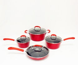 Gourmet Chef 8-piece Ceramic Cookware Set.