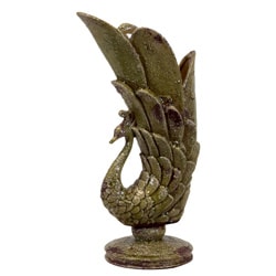 Urban Trend Antique Finish Brown Peacock Ceramic Vase