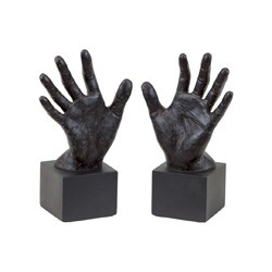 Resin Hand Bookend Set of Two