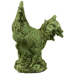 Moss Finish Stoneware Rooster