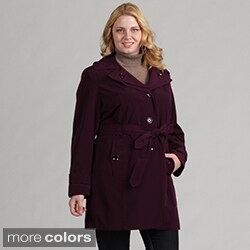 London Fog Women's Plus Belted Raincoat