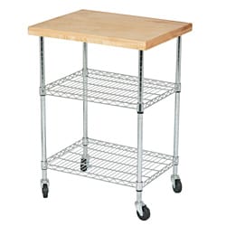 Solid Maple Butcher Block Gourmet Cart