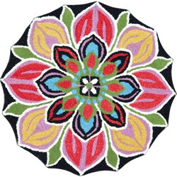 Hand-tufted Lucinda Multi Wool Rug (3' x 3')