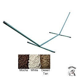 PHAT TOMMY Super Soft Polyester Wide Hammock and Green Stand Combination