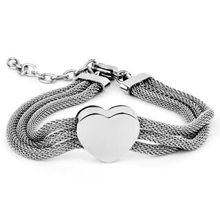 Stainless Steel Heart Mesh Bracelet