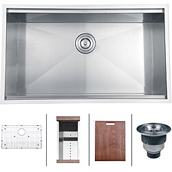Ruvati 16-gauge Stainless Steel 32-inch Single Bowl Undermount Kitchen Sink
