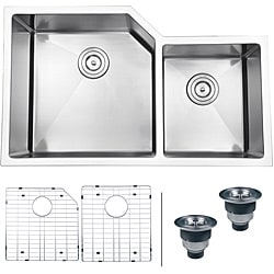 Ruvati 16-gauge Stainless Steel 33-inch Double Bowl Undermount Kitchen Sink