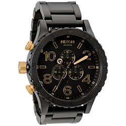 Nixon Men's 51-30 Chrono Matte Black and Gold Watch