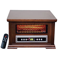 Lifesmart Compact Infrared Heater with Wood Cabinet