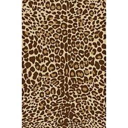Animal Prints Leopard Gold Non-Skid Area Rug (2'0 x 3'3)