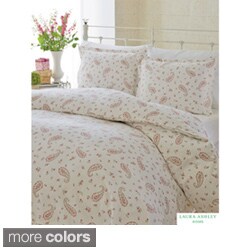 Laura Ashley Flannel 3-Piece Duvet Cover Set
