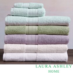 Laura Ashley Solid 3-piece Cotton Towel Set