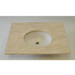 ICL Roman Travertine Vein Cut Polished Marble Vanity Top