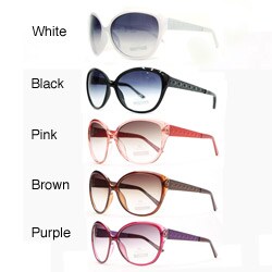 Anais Gvani Oversized Fashion Sunglasses with Quilt-like Texture Design on Side