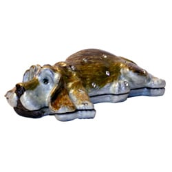 Cristiani Collezione Sleepy Dog Trinket Box