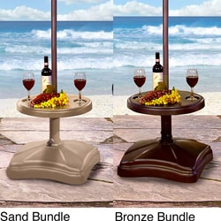 Shademobile Rolling Umbrella Base with Table Shelf