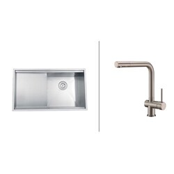 Ruvati Stainless Steel Kitchen Sink/ Brushed Nickel Faucet Set