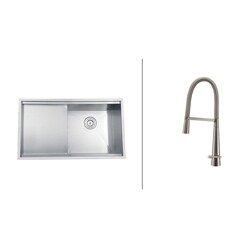 Ruvati Stainless Steel Kitchen Sink/ Brushed Nickel Faucet Set