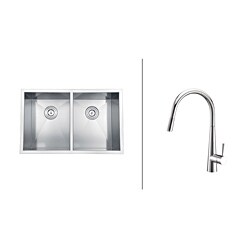 Ruvati Stainless Steel Kitchen Sink/ Polished Chrome Faucet Set