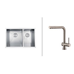 Ruvati Stainless Steel Kitchen Sink/ Brushed Nickel Faucet Set