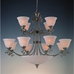 Charleston 12-light Pewter Chandelier